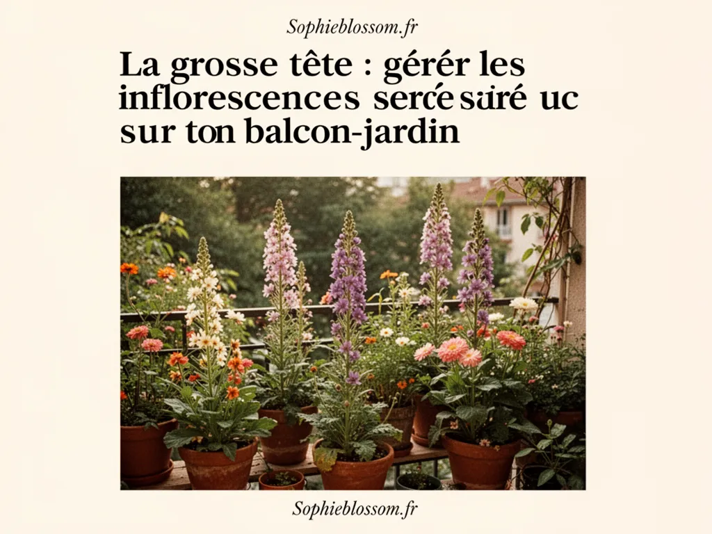 Gros plan d'une inflorescence serrée et fanée sur un plant de lavande en pot, éclairage doux du matin